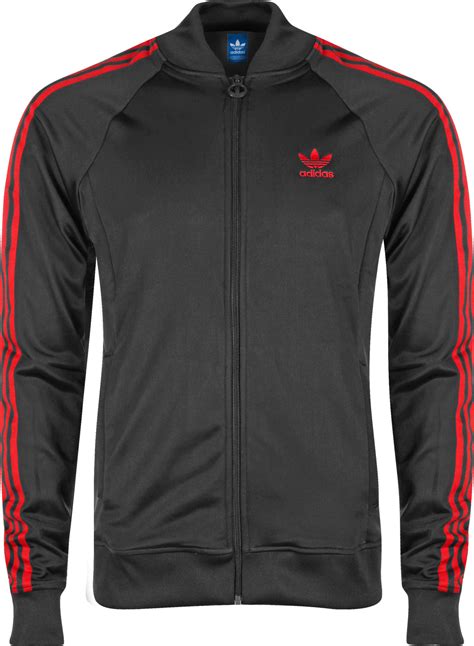 adidas jacke schwarz rote punkte|Rote Jacken .